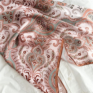MaraSilk Pure Mulberry Silk Scarf - Square Crepe Satin MS406