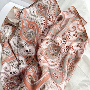 MaraSilk Pure Mulberry Silk Scarf - Square Crepe Satin MS406