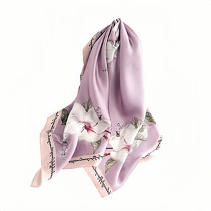 MaraSilk Pure Mulberry Silk Scarf - Square Crepe Satin MS407