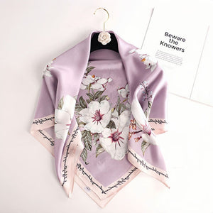 MaraSilk Pure Mulberry Silk Scarf - Square Crepe Satin MS407