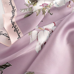 MaraSilk Pure Mulberry Silk Scarf - Square Crepe Satin MS407