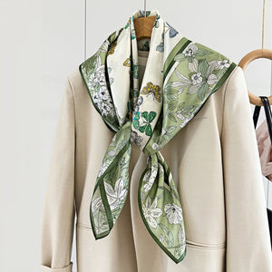 MaraSilk Pure Mulberry Silk Scarf - Square Crepe Satin MS408