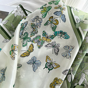 MaraSilk Pure Mulberry Silk Scarf - Square Crepe Satin MS408