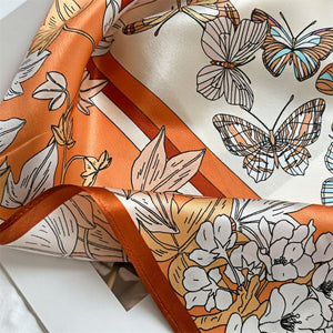 MaraSilk Pure Mulberry Silk Scarf - Square Crepe Satin MS408