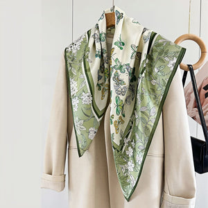 MaraSilk Pure Mulberry Silk Scarf - Square Crepe Satin MS408