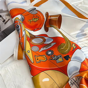 MaraSilk Pure Mulberry Silk Scarf - Square Crepe Satin MS409