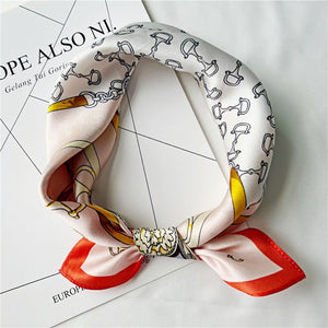 MaraSilk Pure Mulberry Silk Scarf Square Crepe Satin MS41-1