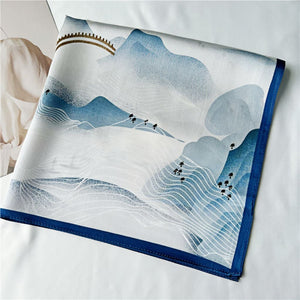 MaraSilk Pure Mulberry Silk Scarf Square Crepe Satin MS41-10