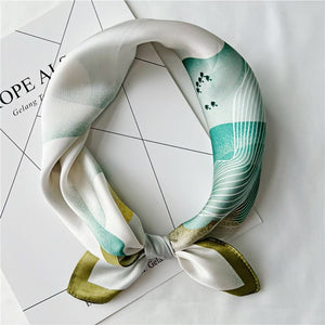 MaraSilk Pure Mulberry Silk Scarf Square Crepe Satin MS41-12