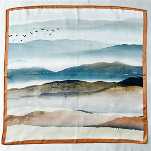 MaraSilk Pure Mulberry Silk Scarf Square Crepe Satin MS41-7