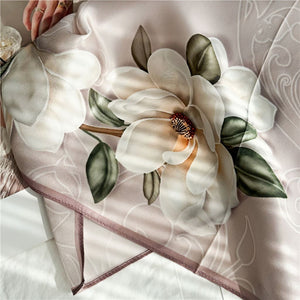 MaraSilk Pure Mulberry Silk Scarf - Square Crepe Satin MS410