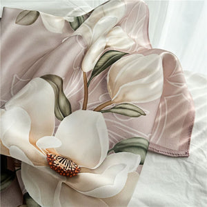 MaraSilk Pure Mulberry Silk Scarf - Square Crepe Satin MS410