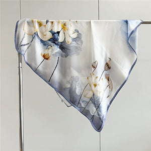 MaraSilk Pure Mulberry Silk Scarf - Square Crepe Satin MS411