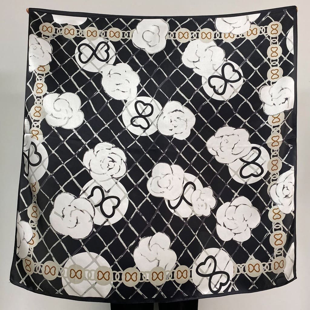 MaraSilk Pure Mulberry Silk Scarf - Square Crepe Satin MS412