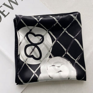 MaraSilk Pure Mulberry Silk Scarf - Square Crepe Satin MS412