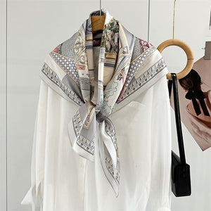 MaraSilk Pure Mulberry Silk Scarf - Square Crepe Satin MS413 34" x 34" MS41301