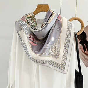 MaraSilk Pure Mulberry Silk Scarf - Square Crepe Satin MS413