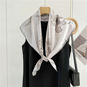 MaraSilk Pure Mulberry Silk Scarf - Square Crepe Satin MS414 34" x 34" MS41401