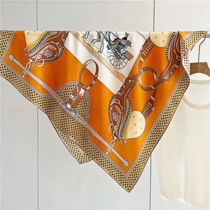 MaraSilk Pure Mulberry Silk Scarf - Square Crepe Satin MS415