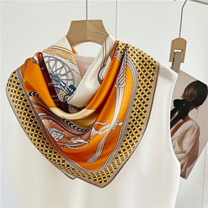 MaraSilk Pure Mulberry Silk Scarf - Square Crepe Satin MS415