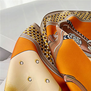 MaraSilk Pure Mulberry Silk Scarf - Square Crepe Satin MS415