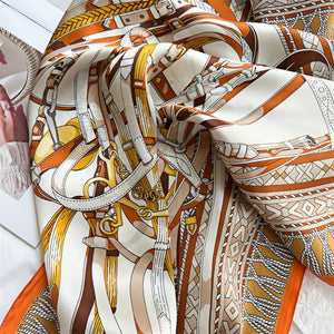 MaraSilk Pure Mulberry Silk Scarf - Square Crepe Satin MS416