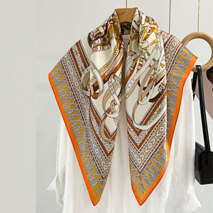 MaraSilk Pure Mulberry Silk Scarf - Square Crepe Satin MS416