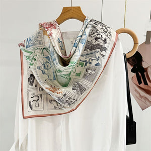 MaraSilk Pure Mulberry Silk Scarf - Square Crepe Satin MS417