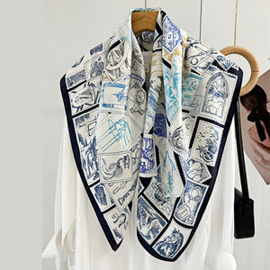 MaraSilk Pure Mulberry Silk Scarf - Square Crepe Satin MS417