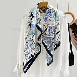 MaraSilk Pure Mulberry Silk Scarf - Square Crepe Satin MS417