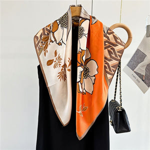 MaraSilk Pure Mulberry Silk Scarf - Square Crepe Satin MS418