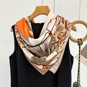 MaraSilk Pure Mulberry Silk Scarf - Square Crepe Satin MS418