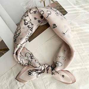 MaraSilk Pure Mulberry Silk Scarf Square Crepe Satin MS42-12