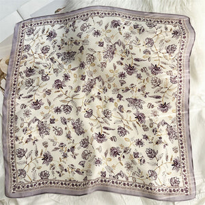 MaraSilk Pure Mulberry Silk Scarf Square Crepe Satin MS42-26