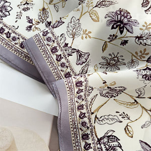 MaraSilk Pure Mulberry Silk Scarf Square Crepe Satin MS42-27