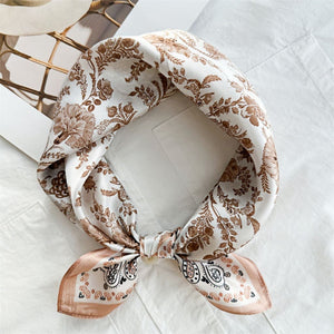 MaraSilk Pure Mulberry Silk Scarf Square Crepe Satin MS42-36