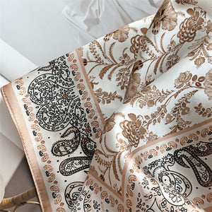 MaraSilk Pure Mulberry Silk Scarf Square Crepe Satin MS42-38