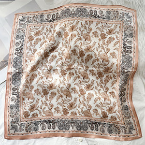 MaraSilk Pure Mulberry Silk Scarf Square Crepe Satin MS42-39