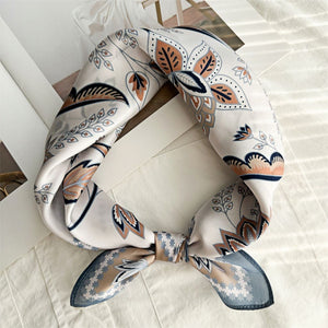 MaraSilk Pure Mulberry Silk Scarf Square Crepe Satin MS42-4