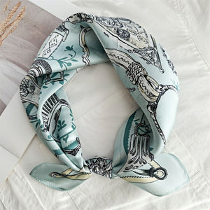 MaraSilk Pure Mulberry Silk Scarf Square Crepe Satin MS42-40