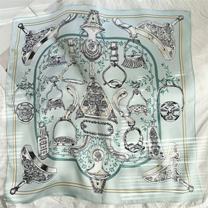 MaraSilk Pure Mulberry Silk Scarf Square Crepe Satin MS42-43