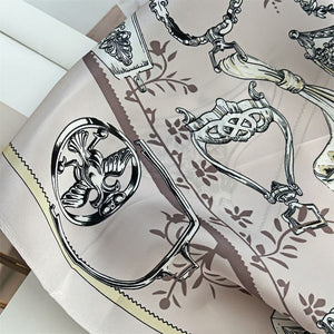 MaraSilk Pure Mulberry Silk Scarf Square Crepe Satin MS42-46