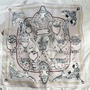 MaraSilk Pure Mulberry Silk Scarf Square Crepe Satin MS42-47