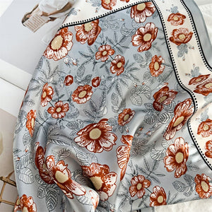 MaraSilk Pure Mulberry Silk Scarf Square Crepe Satin MS42-53