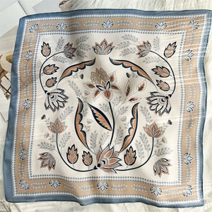 MaraSilk Pure Mulberry Silk Scarf Square Crepe Satin MS42-7