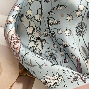 MaraSilk Pure Mulberry Silk Scarf Square Crepe Satin MS42-9