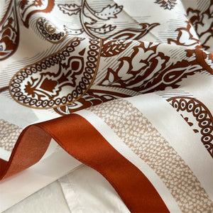 MaraSilk Pure Mulberry Silk Scarf - Square Crepe Satin MS420