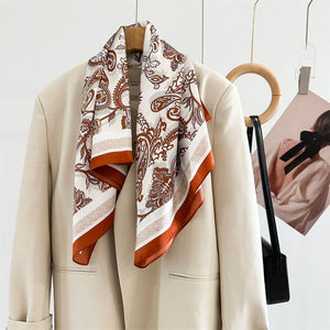 MaraSilk Pure Mulberry Silk Scarf - Square Crepe Satin MS420