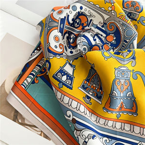 MaraSilk Pure Mulberry Silk Scarf - Square Crepe Satin MS421