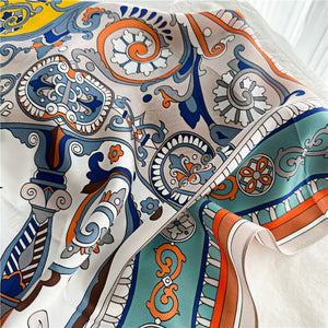 MaraSilk Pure Mulberry Silk Scarf - Square Crepe Satin MS421